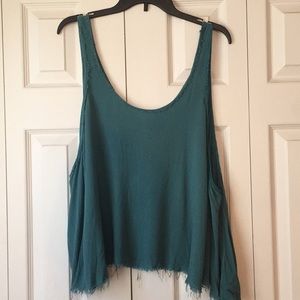 Turquoise free people tank top